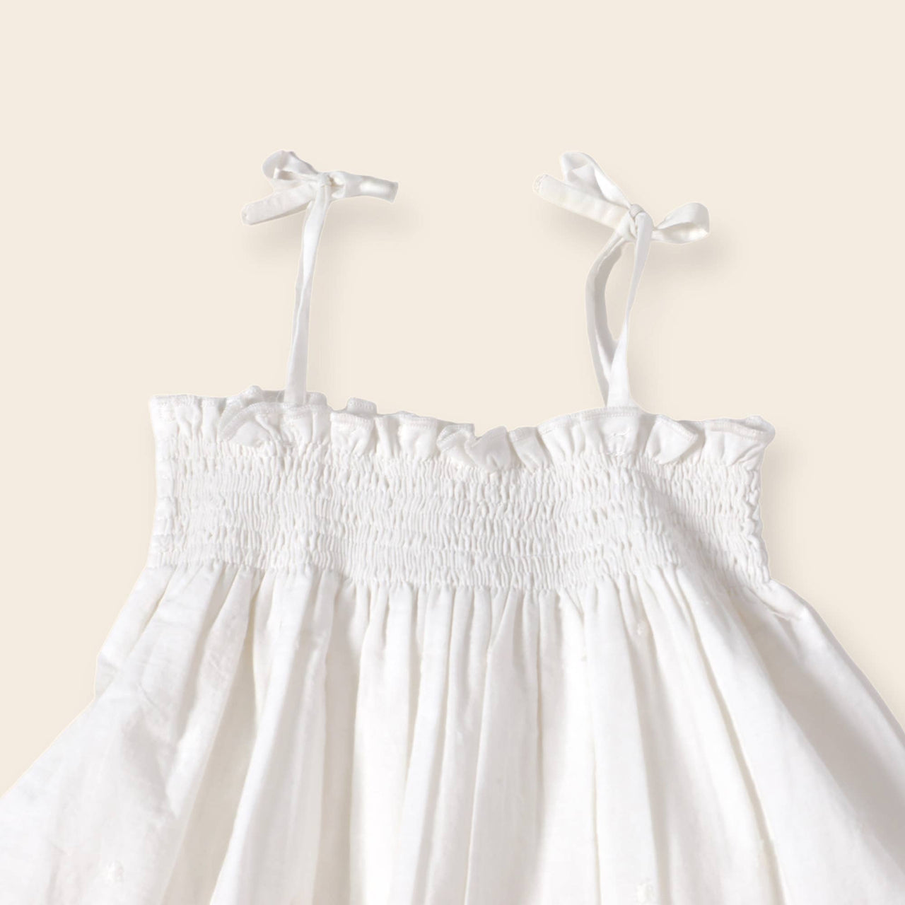 Camille Schiffli Smocked Baby Dress + Bloomer (Organic)