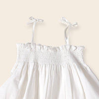 Thumbnail for Camille Schiffli Smocked Baby Dress + Bloomer (Organic)