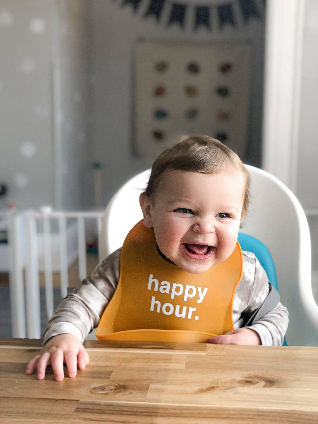 Silicone Bib - Happy Hour (Golden)