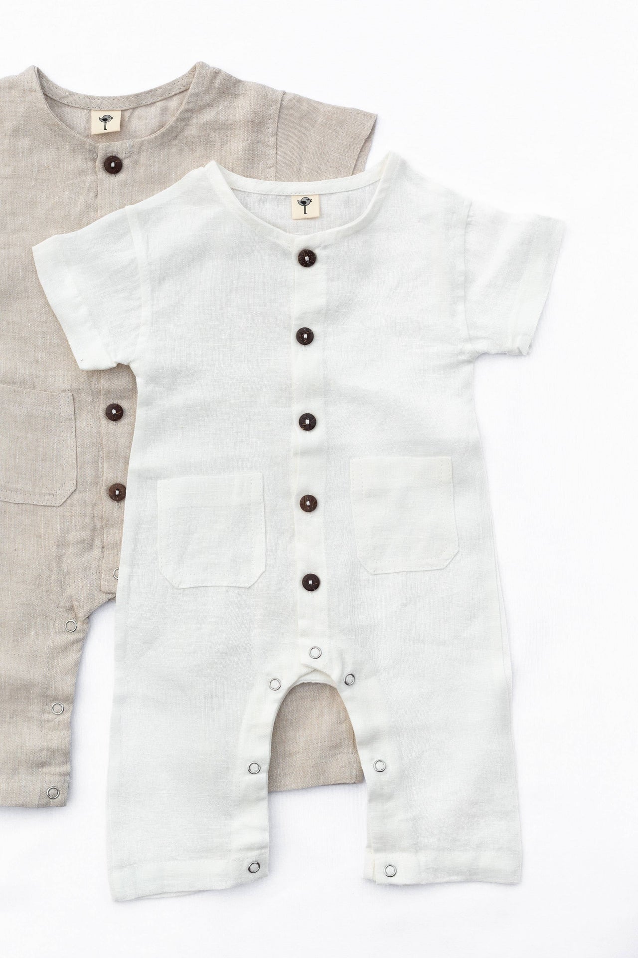 Baby Boys Linen Romper Jumpsuit