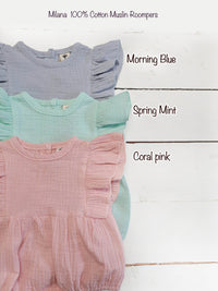 Thumbnail for Baby Girl Spring Romper Short Sleeve