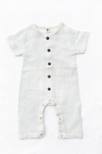 Thumbnail for Baby Boys Linen Romper Jumpsuit