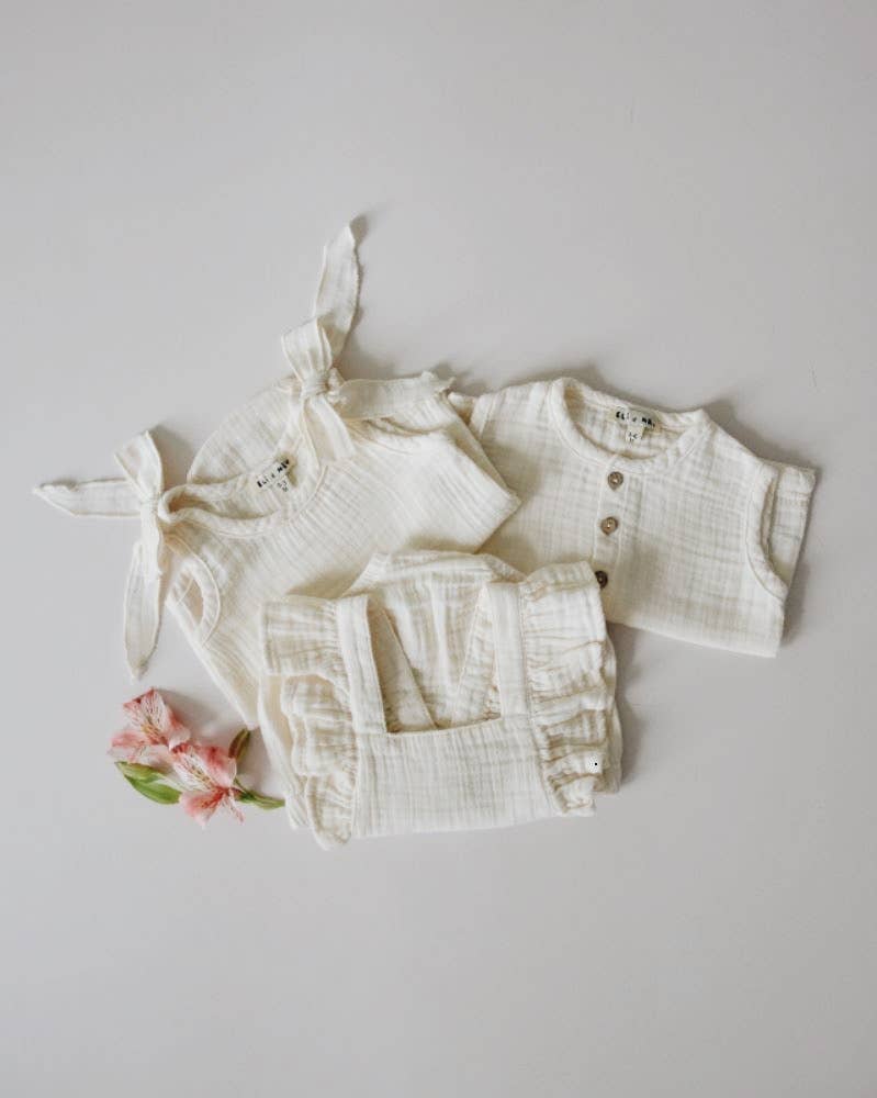 Baby summer muslin bodysuit 100% cotton