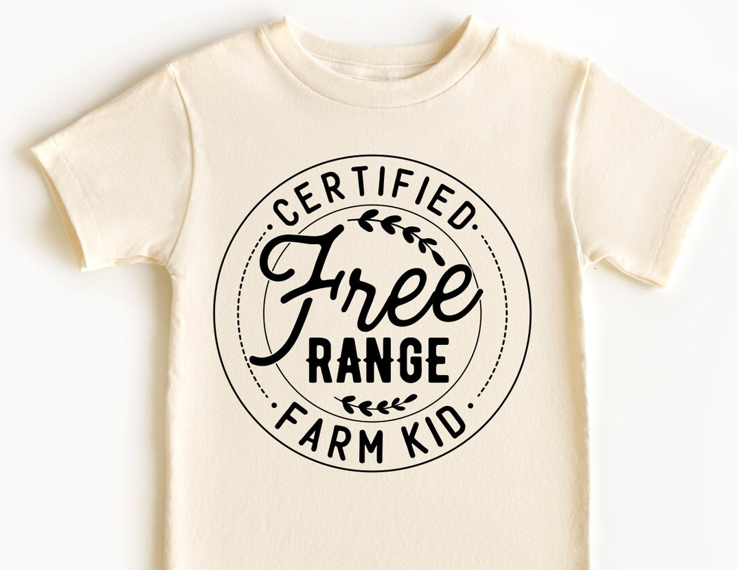 Free Range Farm Kid - Farm Shirt - Kids