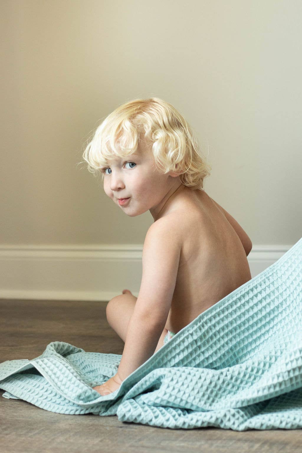 Organic Waffle towel for babies and toddler