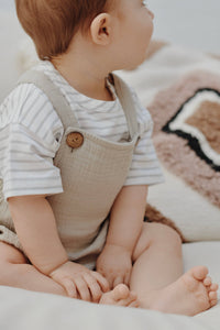 Thumbnail for Baby summer overalls 100% cotton muslin