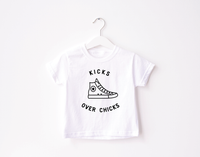 Thumbnail for Kicks Over Chicks Kids Tee