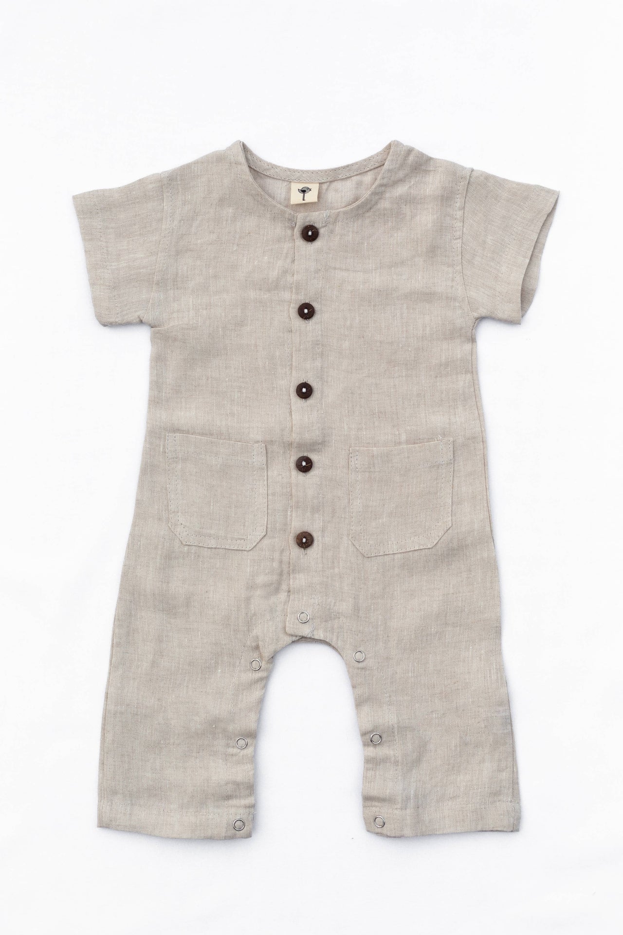 Baby Boys Linen Romper Jumpsuit