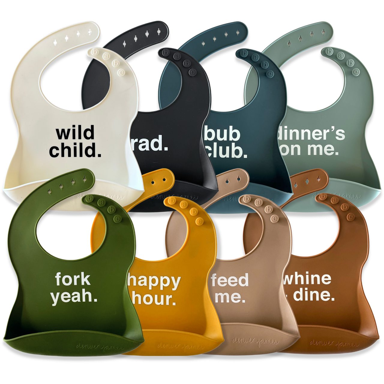 Silicone Bib - Wild Child (Cream)